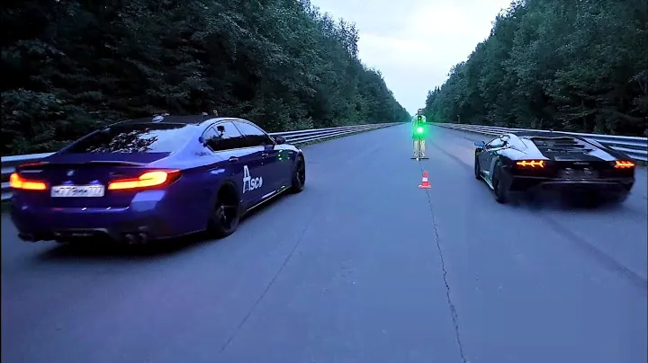 BMW M5 F90 (Asco) 1189 л/с VS Lamborghini (Тамаев) 1220 л/с !!! #bmw #lamborghini #vs #asco #tamaev